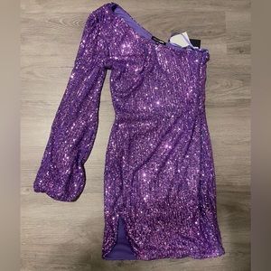 Fashion Nova purple sequin dress